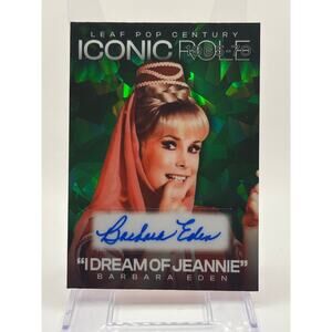 2025 Leaf Pop Century Barbara Eden Iconic Roles Green Auto 1/1 SSP Dream Jeannie